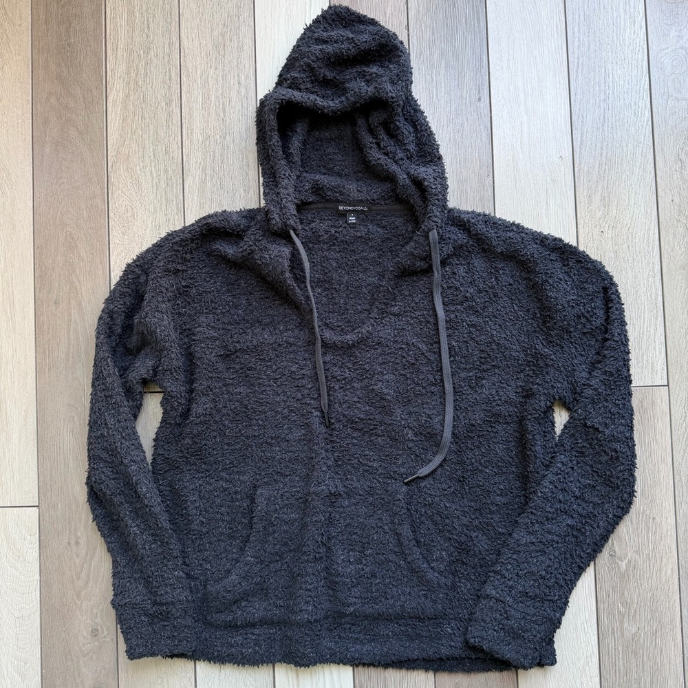Beyond Yoga Black Fuzzy Hoodie